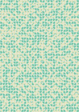 Soyut renk geometrik mozaik desen üretken hesaplama sanatı çizimi, fayans rengi parçalarının taklidi