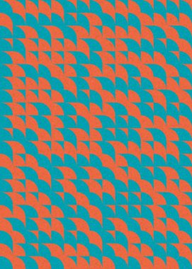 Soyut renk geometrik mozaik desen üretken hesaplama sanatı çizimi, fayans rengi parçalarının taklidi