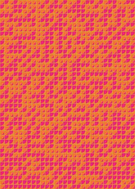 Soyut renk geometrik mozaik desen üretken hesaplama sanatı çizimi, fayans rengi parçalarının taklidi