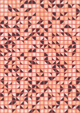 Soyut Geometrik Desen üretken hesaplama sanatı çizimi