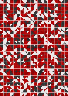 Soyut Geometrik Desen üretken hesaplama sanatı çizimi