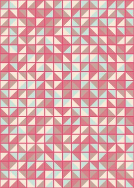 Soyut renk geometrik mozaik desen üretken hesaplama sanatı çizimi, fayans rengi parçalarının taklidi