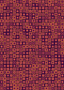 Soyut renk geometrik mozaik desen üretken hesaplama sanatı çizimi, fayans rengi parçalarının taklidi