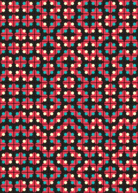 Soyut Geometrik Desen üretken hesaplama sanatı çizimi