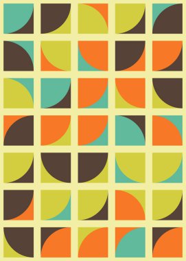 Soyut renk geometrik mozaik desen üretken hesaplama sanatı çizimi, fayans rengi parçalarının taklidi