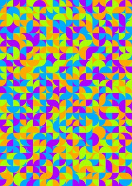 Soyut Geometrik Desen üretken hesaplama sanatı çizimi