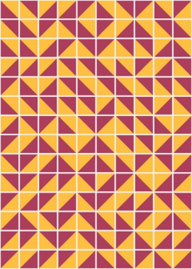 Soyut renk geometrik mozaik desen üretken hesaplama sanatı çizimi, fayans rengi parçalarının taklidi