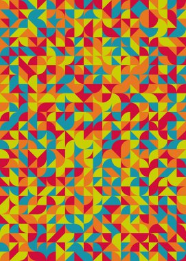 Soyut Geometrik Desen üretken hesaplama sanatı çizimi