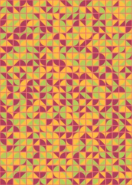 Soyut Geometrik Desen üretken hesaplama sanatı çizimi