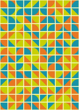 Soyut Geometrik Desen üretken hesaplama sanatı çizimi