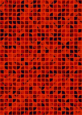 Soyut Geometrik Desen üretken hesaplama sanatı çizimi