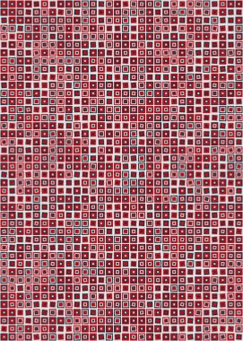 Soyut renk geometrik mozaik desen üretken hesaplama sanatı çizimi, fayans rengi parçalarının taklidi