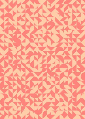 Soyut renk geometrik mozaik desen üretken hesaplama sanatı çizimi, fayans rengi parçalarının taklidi