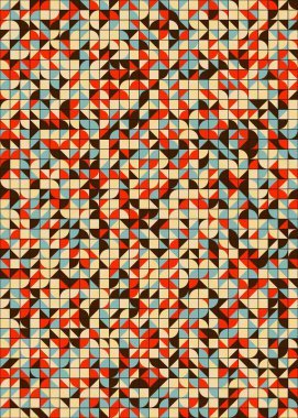 Soyut Geometrik Desen üretken hesaplama sanatı çizimi