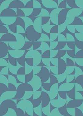 Soyut renk geometrik mozaik desen üretken hesaplama sanatı çizimi, fayans rengi parçalarının taklidi