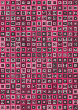 Soyut renk geometrik mozaik desen üretken hesaplama sanatı çizimi, fayans rengi parçalarının taklidi