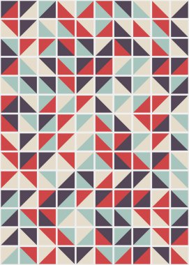 Soyut renk geometrik mozaik desen üretken hesaplama sanatı çizimi, fayans rengi parçalarının taklidi