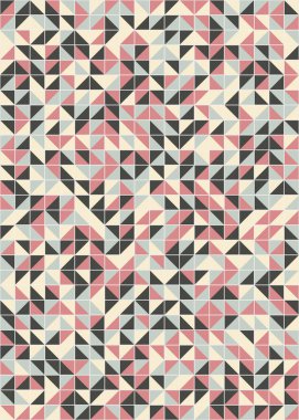 Soyut Geometrik Desen üretken hesaplama sanatı çizimi