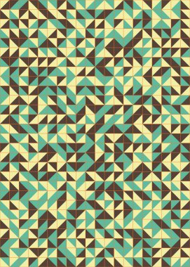 Soyut renk geometrik mozaik desen üretken hesaplama sanatı çizimi, fayans rengi parçalarının taklidi