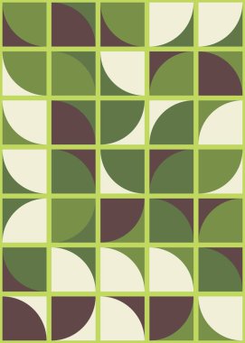 Soyut renk geometrik mozaik desen üretken hesaplama sanatı çizimi, fayans rengi parçalarının taklidi