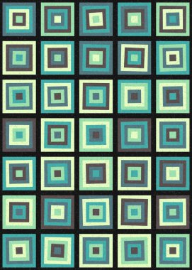 Soyut renk geometrik mozaik desen üretken hesaplama sanatı çizimi, fayans rengi parçalarının taklidi