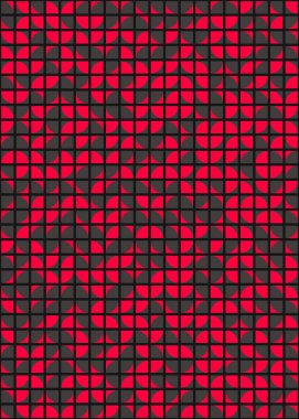 Soyut renk geometrik mozaik desen üretken hesaplama sanatı çizimi, fayans rengi parçalarının taklidi