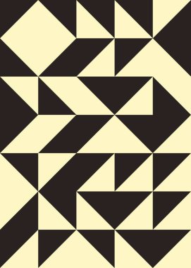 Soyut renk geometrik mozaik desen üretken hesaplama sanatı çizimi, fayans rengi parçalarının taklidi