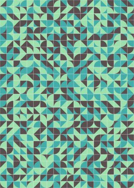 Soyut Geometrik Desen üretken hesaplama sanatı çizimi