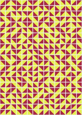 Soyut renk geometrik mozaik desen üretken hesaplama sanatı çizimi, fayans rengi parçalarının taklidi