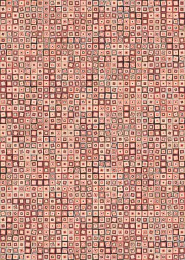 Soyut renk geometrik mozaik desen üretken hesaplama sanatı çizimi, fayans rengi parçalarının taklidi