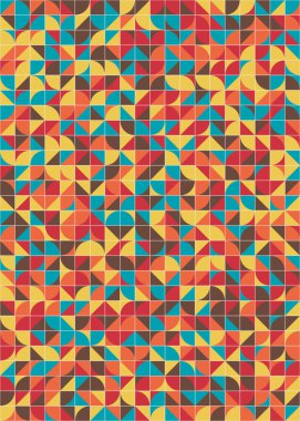 Soyut Geometrik Desen üretken hesaplama sanatı çizimi