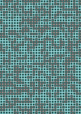 Soyut renk geometrik mozaik desen üretken hesaplama sanatı çizimi, fayans rengi parçalarının taklidi