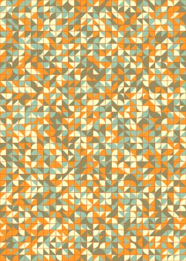 Soyut renk geometrik mozaik desen üretken hesaplama sanatı çizimi, fayans rengi parçalarının taklidi