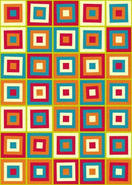 Soyut renk geometrik mozaik desen üretken hesaplama sanatı çizimi, fayans rengi parçalarının taklidi