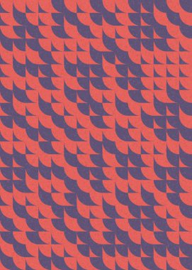 Soyut renk geometrik mozaik desen üretken hesaplama sanatı çizimi, fayans rengi parçalarının taklidi