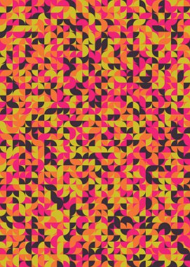 Soyut Geometrik Desen üretken hesaplama sanatı çizimi