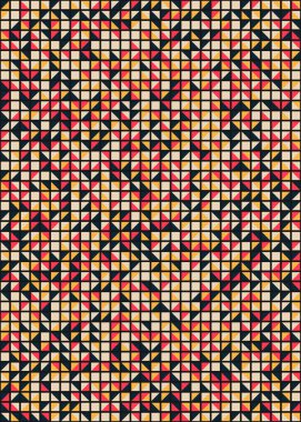 Soyut Geometrik Desen üretken hesaplama sanatı çizimi