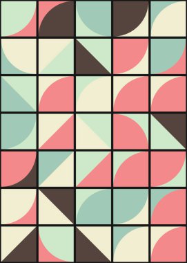 Soyut Geometrik Desen üretken hesaplama sanatı çizimi