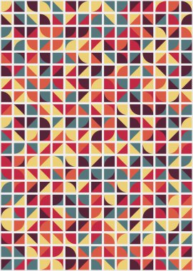 Soyut Geometrik Desen üretken hesaplama sanatı çizimi