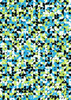 Soyut Geometrik Desen üretken hesaplama sanatı çizimi