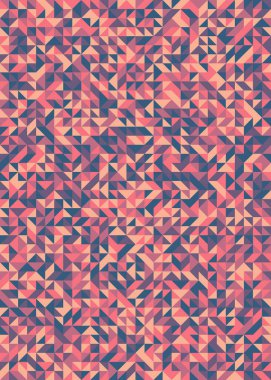 Soyut renk geometrik mozaik desen üretken hesaplama sanatı çizimi, fayans rengi parçalarının taklidi