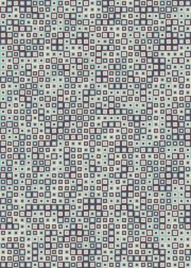 Soyut renk geometrik mozaik desen üretken hesaplama sanatı çizimi, fayans rengi parçalarının taklidi