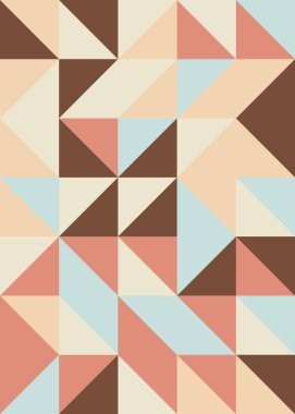 Soyut renk geometrik mozaik desen üretken hesaplama sanatı çizimi, fayans rengi parçalarının taklidi