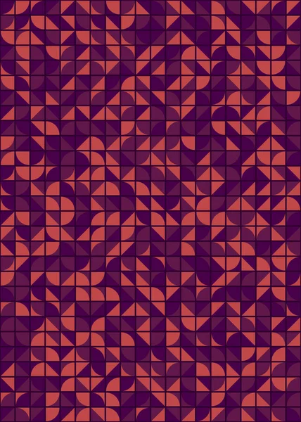 Abstrakt Färg Geometriska Mosaik Mönster Generativ Beräknande Konst Illustration Imitation — Stock vektor