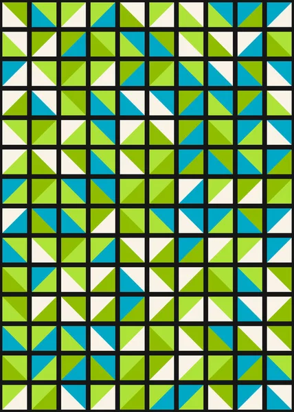 Abstrakt Färg Geometriska Mosaik Mönster Generativ Beräknande Konst Illustration Imitation — Stock vektor