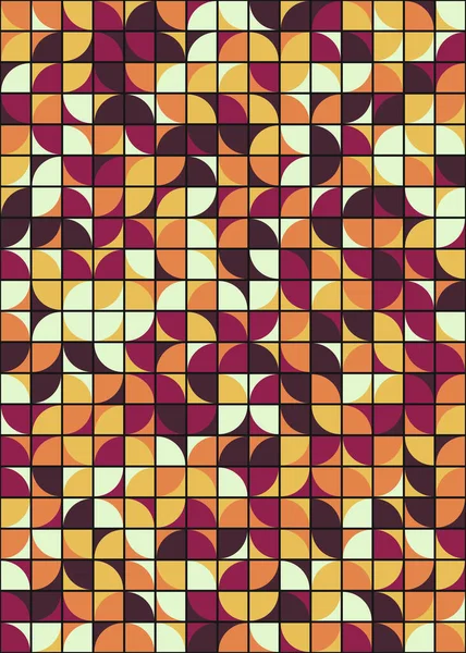 Abstrakt Färg Geometriska Mosaik Mönster Generativ Beräknande Konst Illustration Imitation — Stock vektor