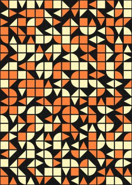 Soyut Geometrik Desen üretken hesaplama sanatı çizimi