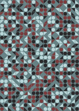 Soyut Geometrik Desen üretken hesaplama sanatı çizimi 