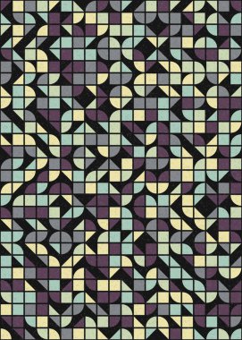 Soyut Geometrik Desen üretken hesaplama sanatı çizimi 