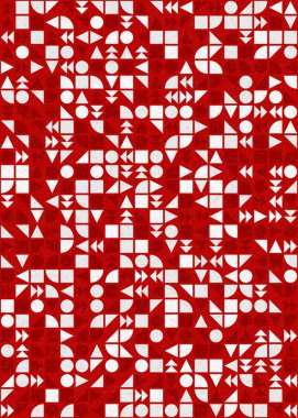 Soyut Geometrik Desen üretken hesaplama sanatı çizimi